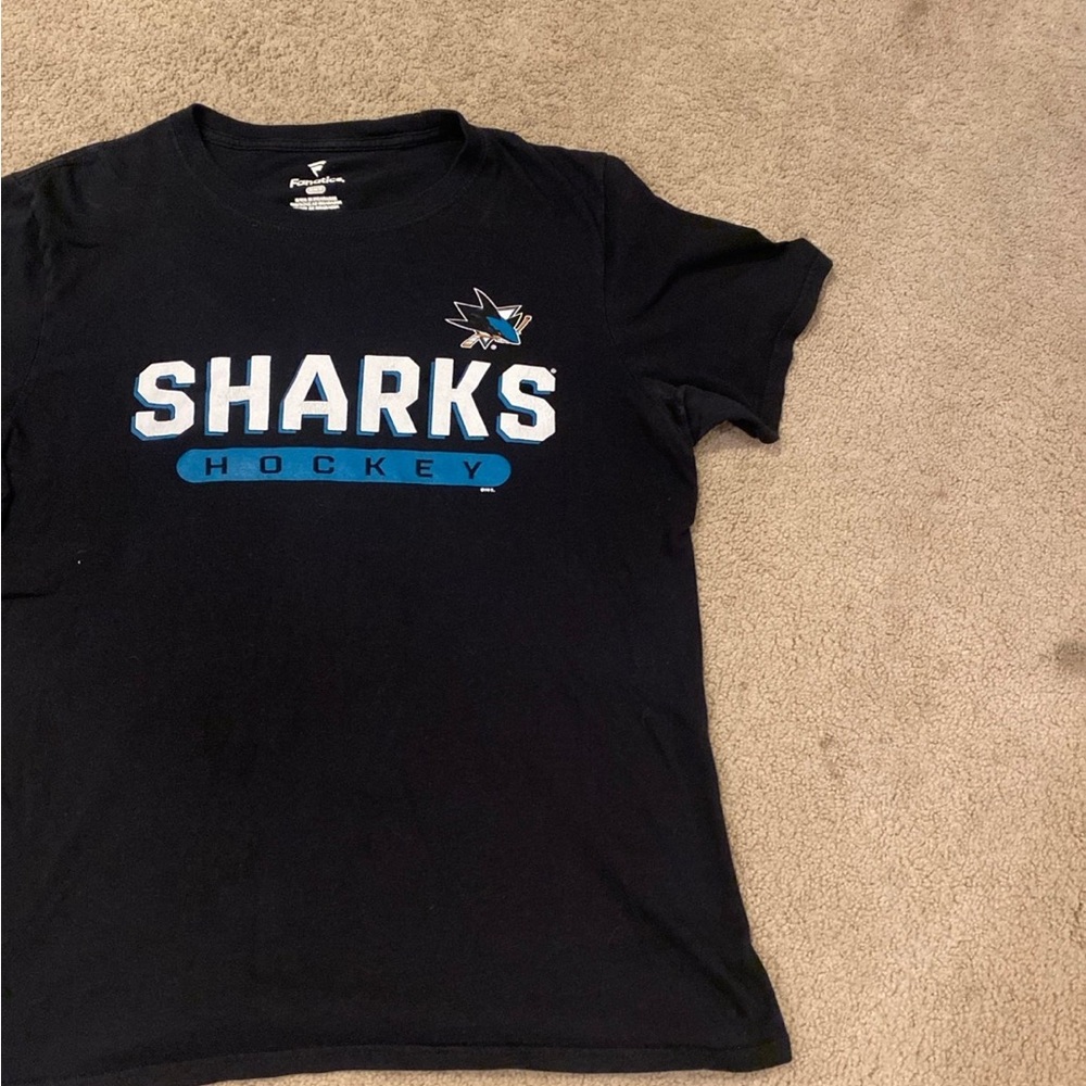 Fanatics Sharks Hockey Black Tee